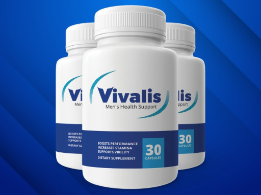 Three bottles of Vivalis Men's Health Support capsules